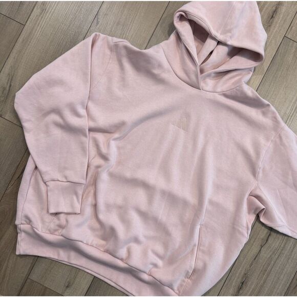 Adidas Hoodie Women's All SZN Fleece Sandy Pink oversized NWT 3xl - Picture 3 of 5